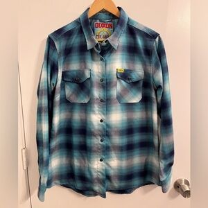 DIXXON Men’s “The Shelf” Flannel Size Large Shirt EUC Blue Plaid